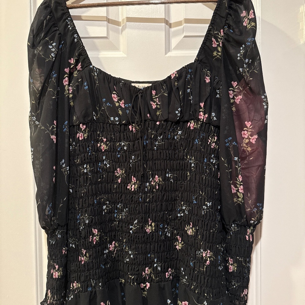 Black peasant dress